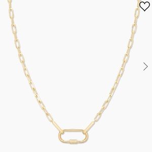 Gorjana Blair Chain Link Carabiner Necklace, gold, NWT